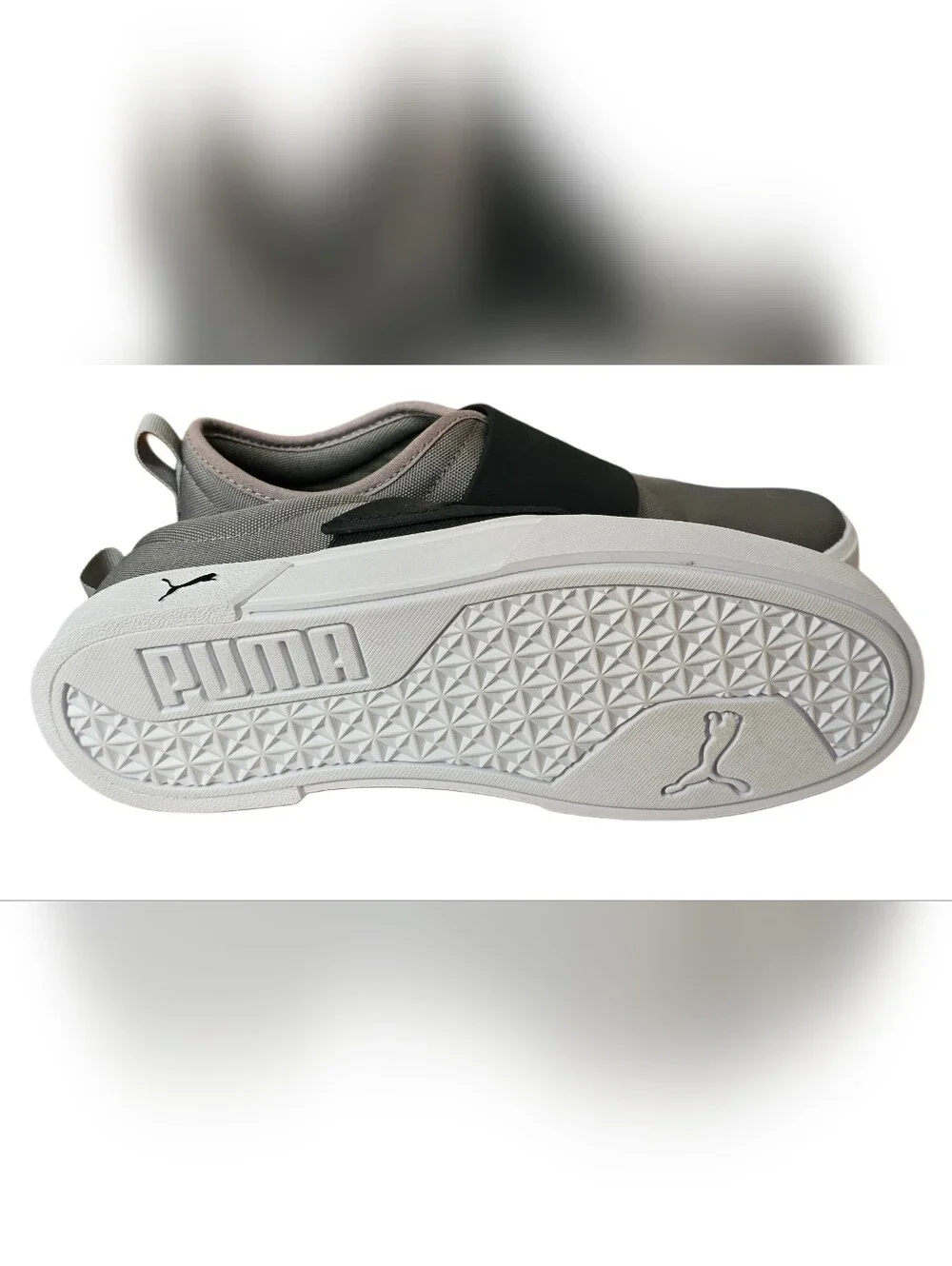 PUMA El Rey II Slip-On Grey Black Canvas Skateboard Shoes 374785-03 Men 7.5 New
